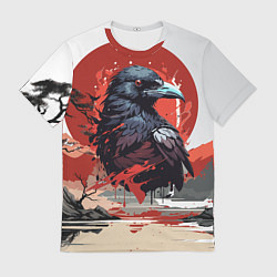 Футболка мужская Японский ворон, цвет: 3D-принт