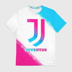 Футболка мужская Juventus neon gradient style, цвет: 3D-принт