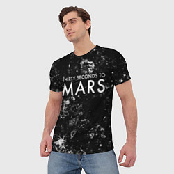 Футболка мужская Thirty Seconds to Mars black ice, цвет: 3D-принт — фото 2