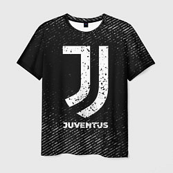 Футболка мужская Juventus с потертостями на темном фоне, цвет: 3D-принт