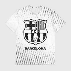 Футболка мужская Barcelona с потертостями на светлом фоне, цвет: 3D-принт