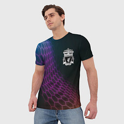 Футболка мужская Liverpool футбольная сетка, цвет: 3D-принт — фото 2