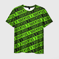 Футболка мужская Juventus green pattern sport, цвет: 3D-принт