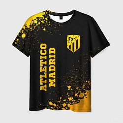 Футболка мужская Atletico Madrid - gold gradient вертикально, цвет: 3D-принт