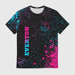 Футболка мужская Everton - neon gradient вертикально, цвет: 3D-принт