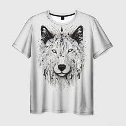 Футболка мужская Фантастический волк, цвет: 3D-принт