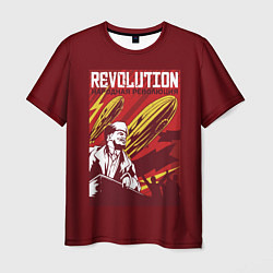 Футболка мужская Народная революция с Лениным, цвет: 3D-принт