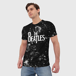 Футболка мужская The Beatles black ice, цвет: 3D-принт — фото 2