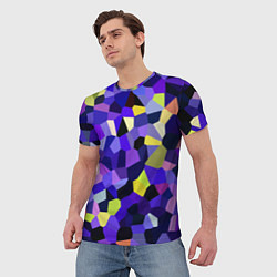 Футболка мужская Мозаика фиолетовая, цвет: 3D-принт — фото 2