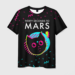 Футболка мужская Thirty Seconds to Mars - rock star cat, цвет: 3D-принт