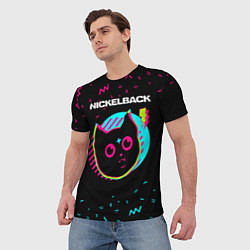 Футболка мужская Nickelback - rock star cat, цвет: 3D-принт — фото 2