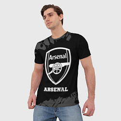 Футболка мужская Arsenal sport на темном фоне, цвет: 3D-принт — фото 2