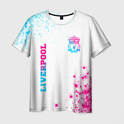 Футболка мужская Liverpool neon gradient style вертикально, цвет: 3D-принт