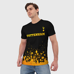 Футболка мужская Tottenham - gold gradient посередине, цвет: 3D-принт — фото 2