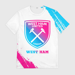 Футболка мужская West Ham neon gradient style, цвет: 3D-принт
