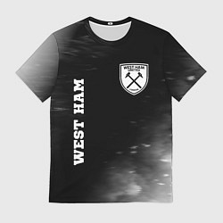Футболка мужская West Ham sport на темном фоне вертикально, цвет: 3D-принт