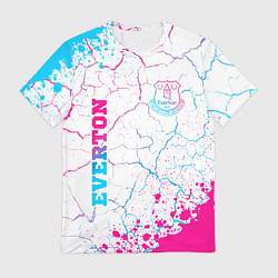 Футболка мужская Everton neon gradient style вертикально, цвет: 3D-принт