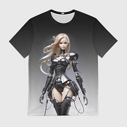 Футболка мужская Cyber Barbie - fantasy cyberpunk ai art, цвет: 3D-принт