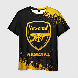 Футболка мужская Arsenal - gold gradient, цвет: 3D-принт