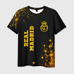 Футболка мужская Real Madrid - gold gradient вертикально, цвет: 3D-принт