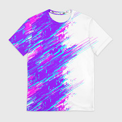 Футболка мужская Neon glitch, цвет: 3D-принт