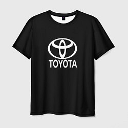 Футболка мужская Toyota white logo, цвет: 3D-принт