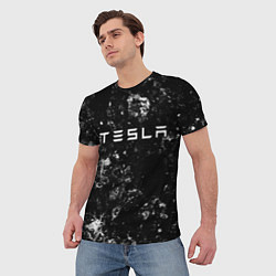 Футболка мужская Tesla black ice, цвет: 3D-принт — фото 2