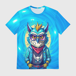 Футболка мужская Сова в одежде на стиле, цвет: 3D-принт