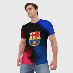 Футболка мужская Barcelona fc club gradient smoke, цвет: 3D-принт — фото 2