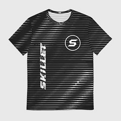 Футболка мужская Skillet metal rock lines, цвет: 3D-принт