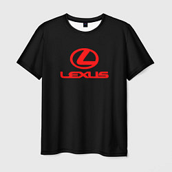 Футболка мужская Lexus red logo, цвет: 3D-принт