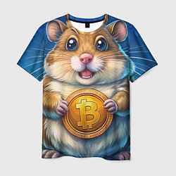 Футболка мужская Хомячок с криптой, цвет: 3D-принт