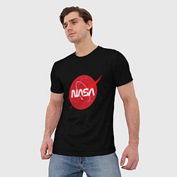 Футболка мужская Nasa logo red, цвет: 3D-принт — фото 2
