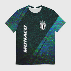 Футболка мужская Monaco glitch blue, цвет: 3D-принт