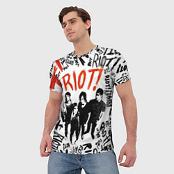 Футболка мужская Paramore - riot, цвет: 3D-принт — фото 2