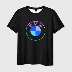 Футболка мужская BMW neon logo, цвет: 3D-принт