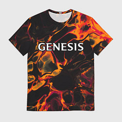 Футболка мужская Genesis red lava, цвет: 3D-принт