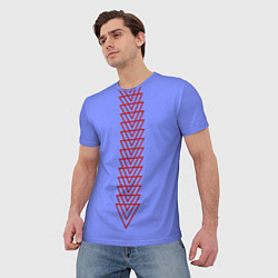 Футболка мужская Треугольники полосой, цвет: 3D-принт — фото 2