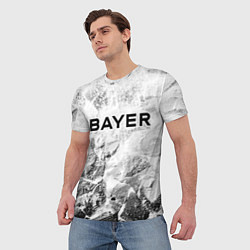Футболка мужская Bayer 04 white graphite, цвет: 3D-принт — фото 2
