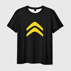 Футболка мужская Citroen logo yellow, цвет: 3D-принт