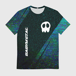 Футболка мужская Babymetal glitch blue, цвет: 3D-принт