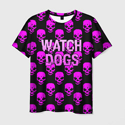 Футболка мужская Watch dogs neon skull, цвет: 3D-принт