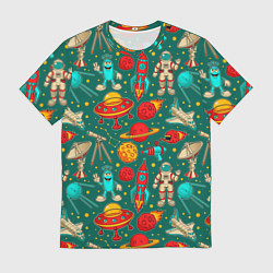 Футболка мужская Космические персонажи, цвет: 3D-принт
