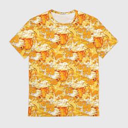 Футболка мужская Пивной шторм, цвет: 3D-принт