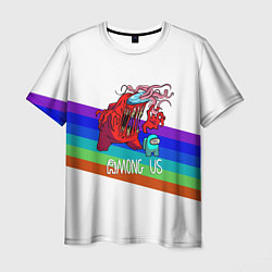 Футболка мужская Among us colors line монстр, цвет: 3D-принт