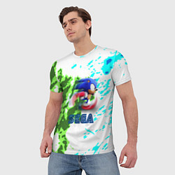 Футболка мужская Sonic sega game, цвет: 3D-принт — фото 2