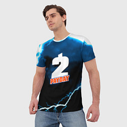 Футболка мужская Payday 2 storm, цвет: 3D-принт — фото 2