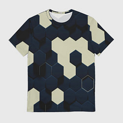 Футболка мужская Соты абстракция, цвет: 3D-принт