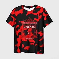 Футболка мужская Liverpool камуфляжный стиль, цвет: 3D-принт