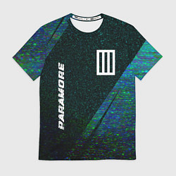 Футболка мужская Paramore glitch blue, цвет: 3D-принт